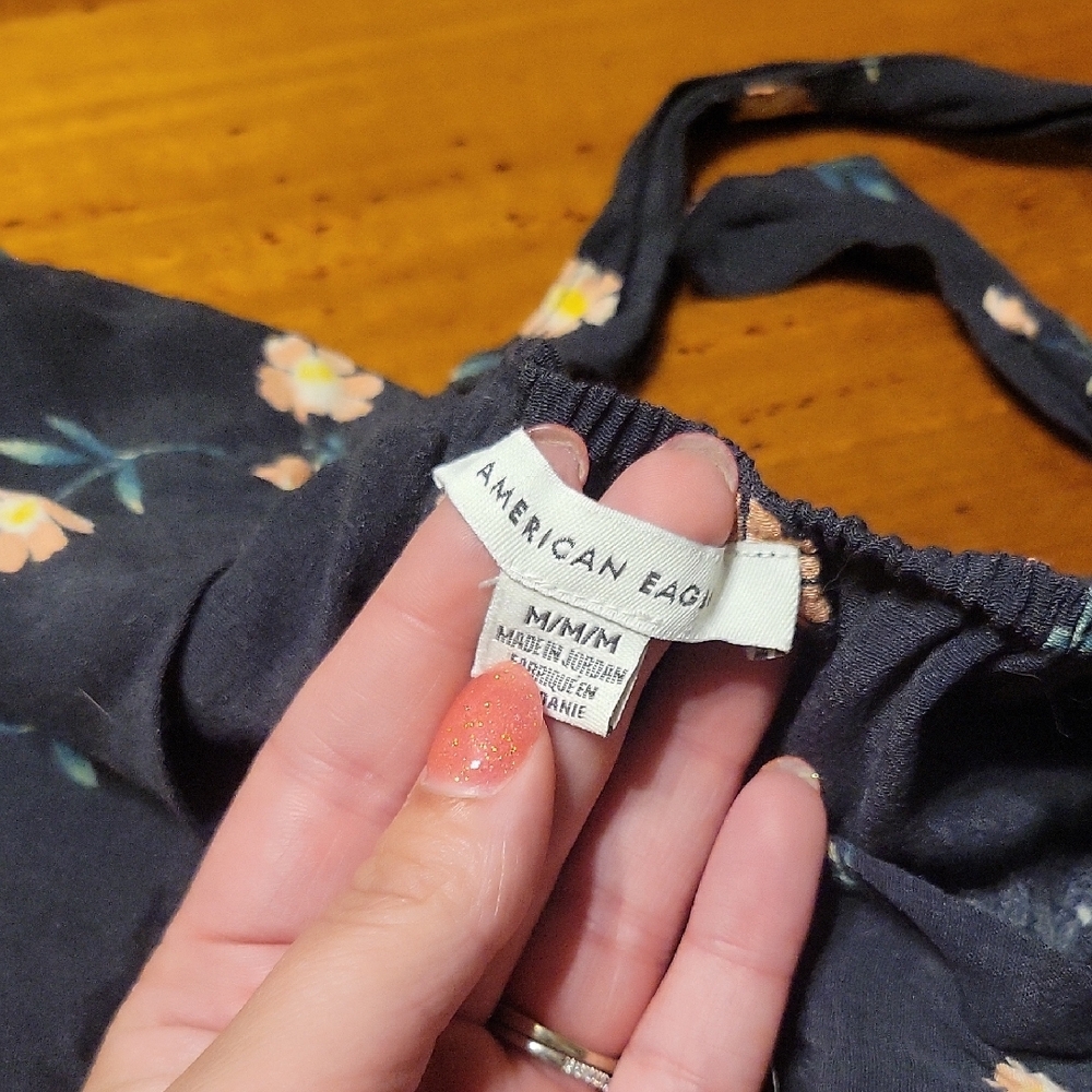 American Eagle Outfitters Boho Floral Halter Top - Picture 3 of 5